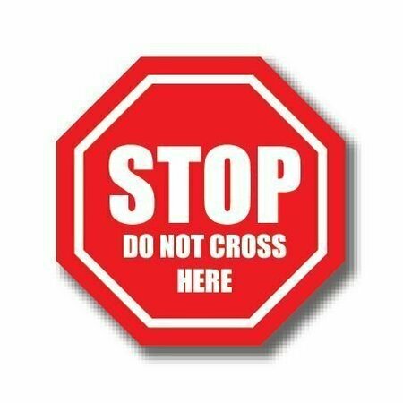 ERGOMAT 12in OCTAGON SIGNS - Stop Do Not Cross Here DSV-SIGN 144 #0967 -UEN